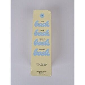 Bask Sheer Moisturizing Sunscreen Broad Spectrum SPF 30 Lotion 3.4 oz Full Size